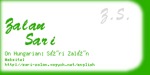 zalan sari business card